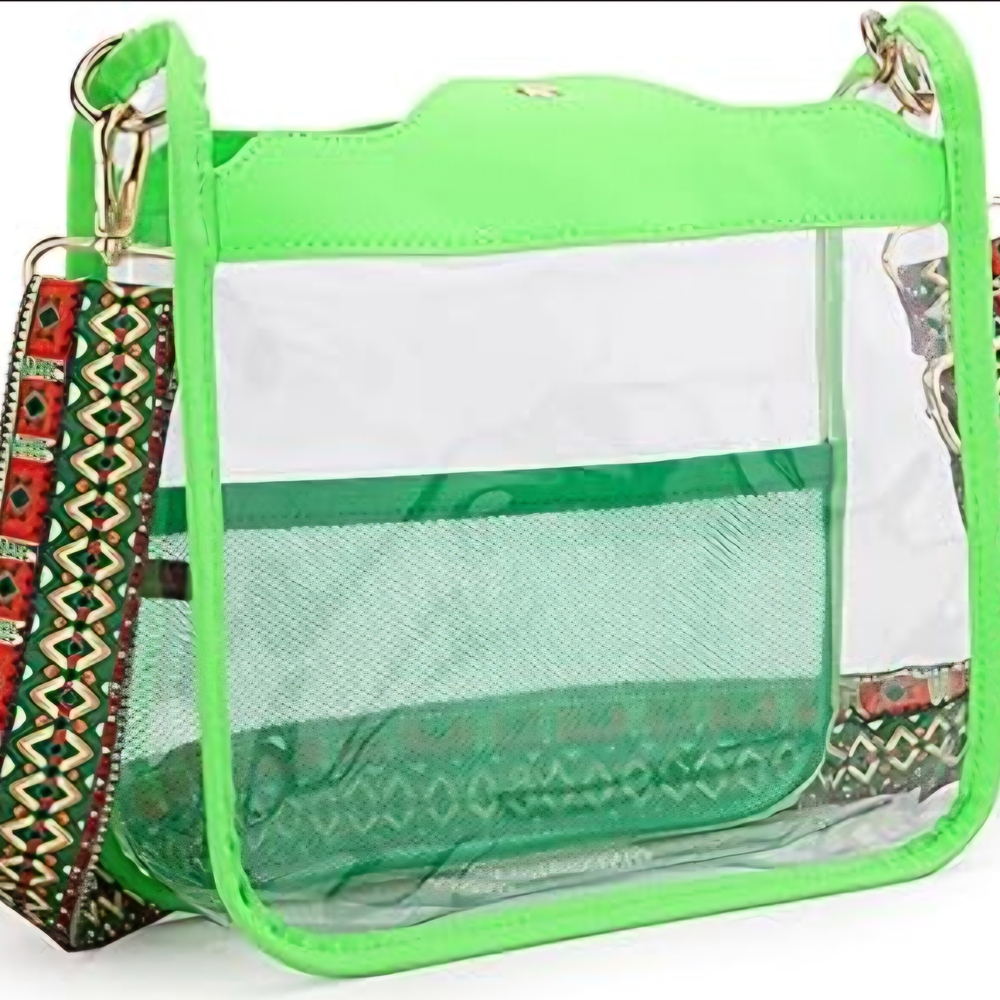 Transparent Green Crossbody Bag